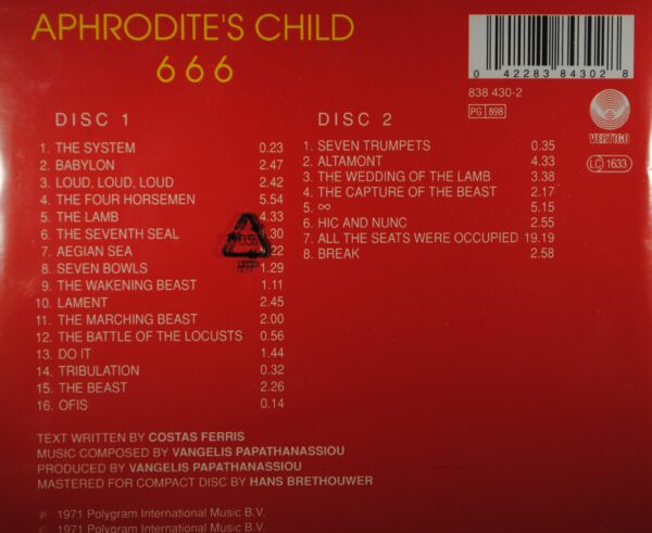 Aphrodite's Child - 666  (2CD) - Afbeelding 2