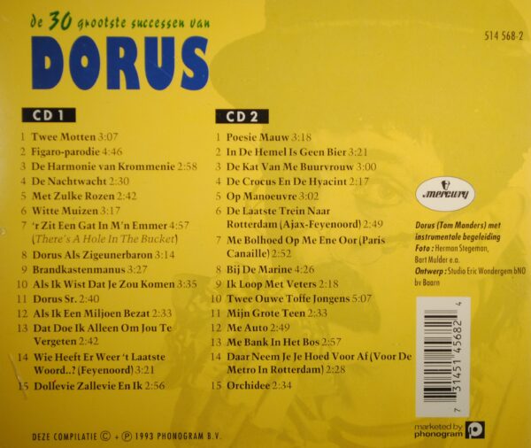 Dorus – De 30 Grootste Successen  (2CD) - Afbeelding 2