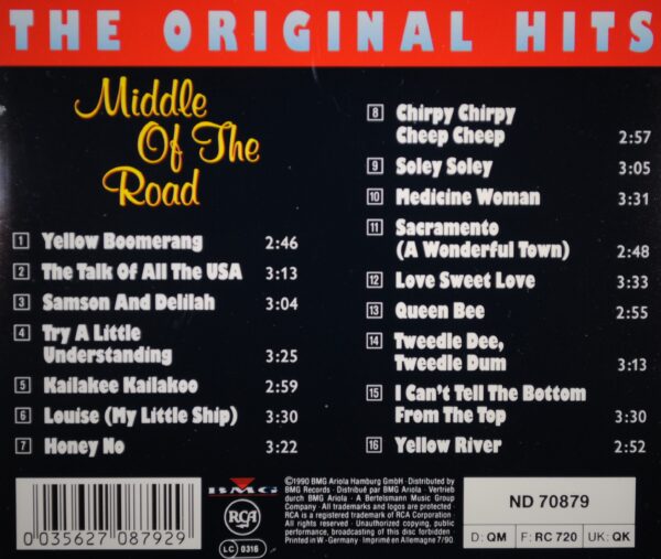 Middle Of The Road – The Original Hits - Afbeelding 2