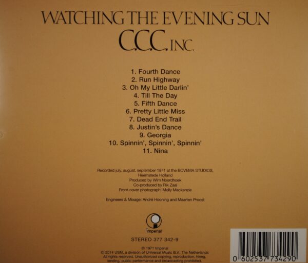 C.C.C. Inc. – Watching The Evening Sun - Afbeelding 2