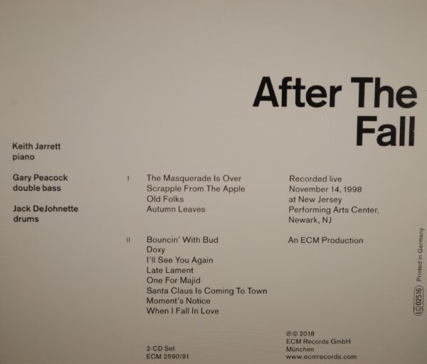 Keith Jarrett/Gary Peacock/Jack DeJohnette – After The Fall - Afbeelding 2