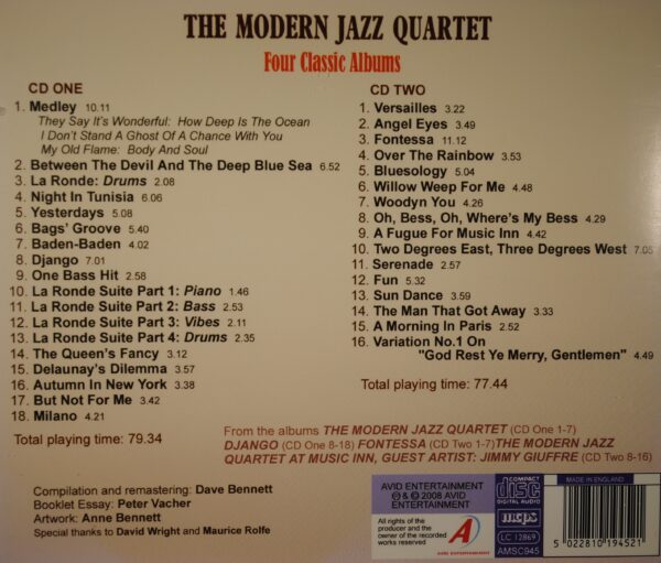 Modern Jazz Quartet – Four Classic Albums  (2CD) - Afbeelding 2