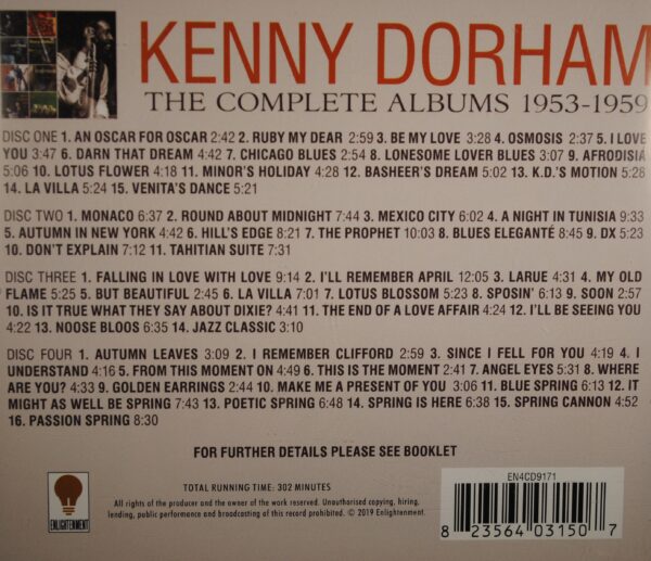 Kenny Dorham – The Complete Albums 1953-1959  (4CD) - Afbeelding 2