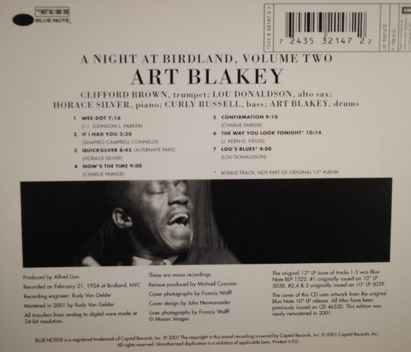 Art Blakey Quintet – A Night At Birdland, Volume Two - Afbeelding 2