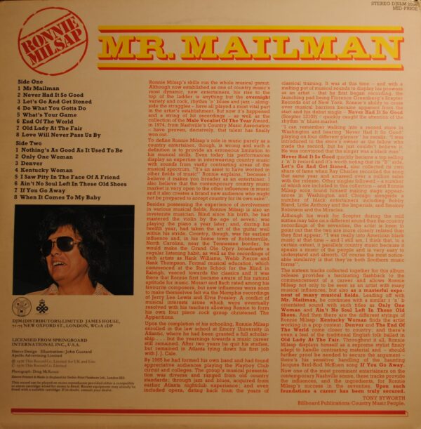 Ronnie Milsap – Mr. Mailman - Afbeelding 2