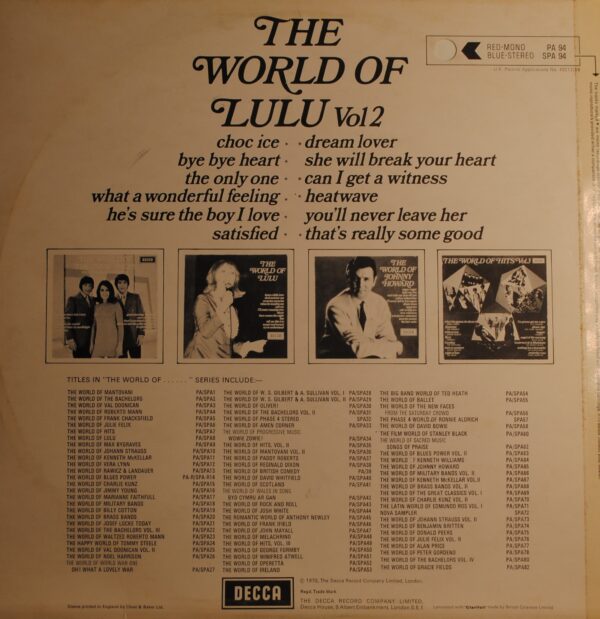 Lulu – The World Of Lulu Vol 2 - Afbeelding 2