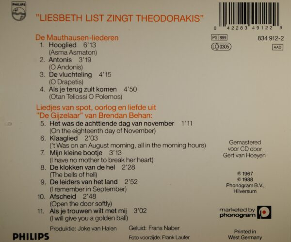 Liesbeth List – Zingt Theodorakis - Afbeelding 2