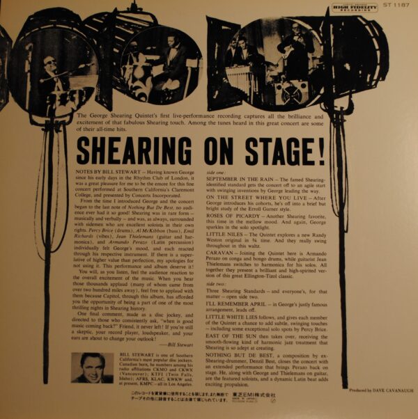 George Shearing Quintet – Shearing On Stage! - Afbeelding 2