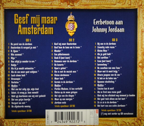 Johnny Jordaan – Geef Mij Maar Amsterdam  (3CD) - Afbeelding 2