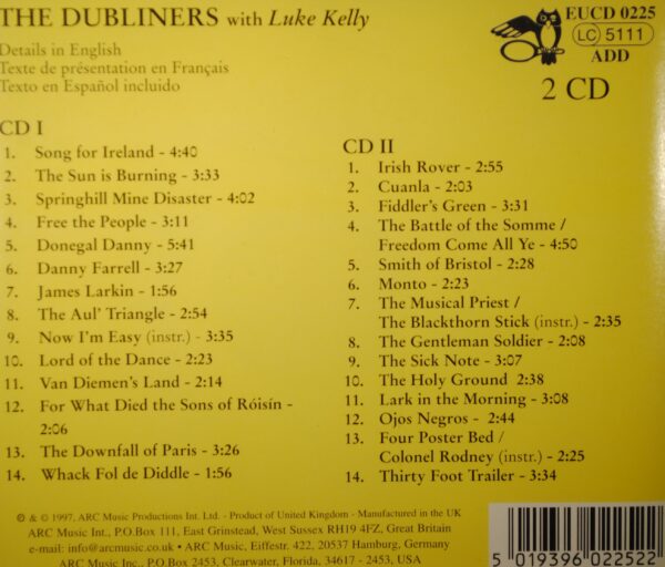 Dubliners with Luke Kelly – Special Collection  (2CD) - Afbeelding 2