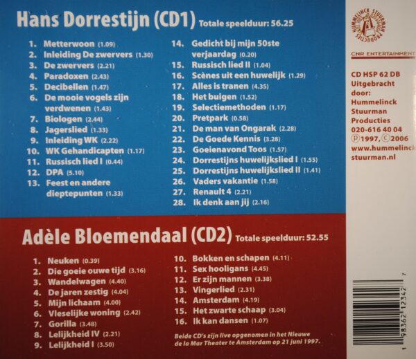 Hans Dorrestijn & Adèle Bloemendaal – Samen Solo  (2CD) - Afbeelding 2