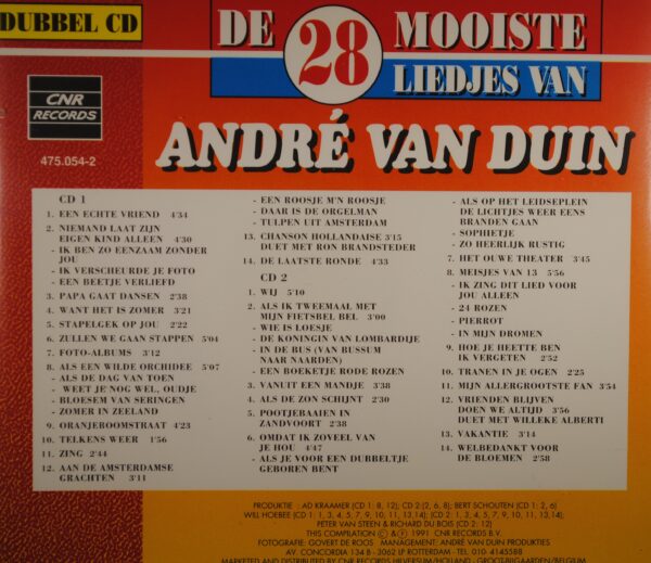 André van Duin – De 28 Mooiste Liedjes  (2CD) - Afbeelding 2