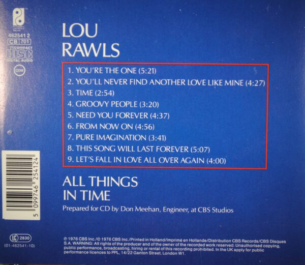 Lou Rawls – All Things In Time - Afbeelding 2