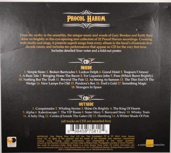 Procol Harum – Insideoutside -The Very Best Of Live & In The Studio  (2CD) - Afbeelding 2