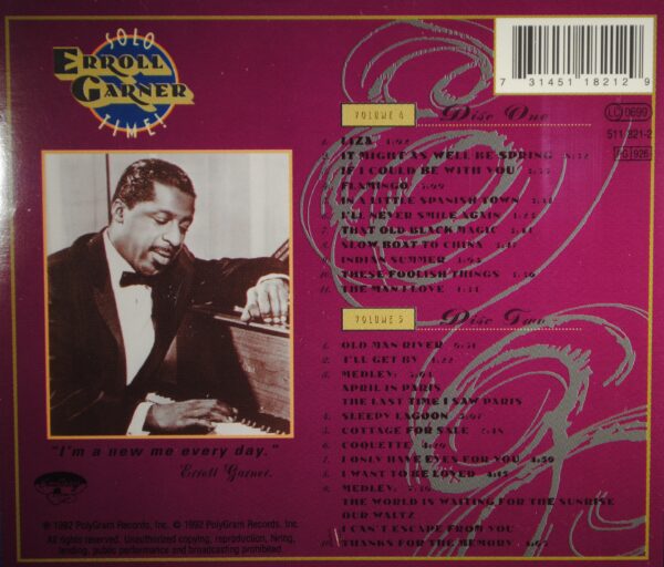 Erroll Garner – Solo Time!/Collection Volumes 4&5  (2CD) - Afbeelding 2