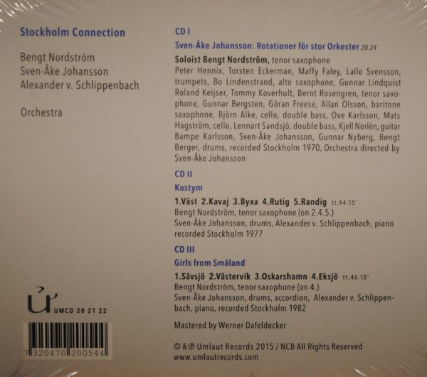 Bengt Nordström/Sven-Åke Johansson/Alexander v. Schlippenbach – Stockholm Connection  (3CD) - Afbeelding 2