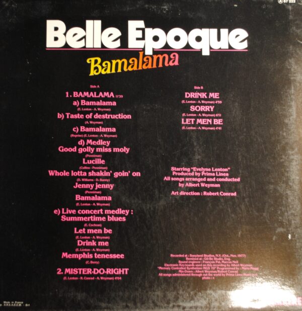 Belle Epoque – Bamalama - Afbeelding 2