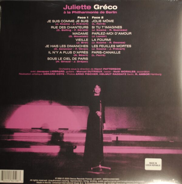 Juliette Greco - A La Philharmonie De Berlin - Afbeelding 2