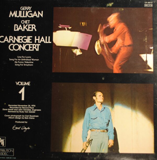 Gerry Mulligan/Chet Baker – Carnegie Hall Concert Volume 1 - Afbeelding 2