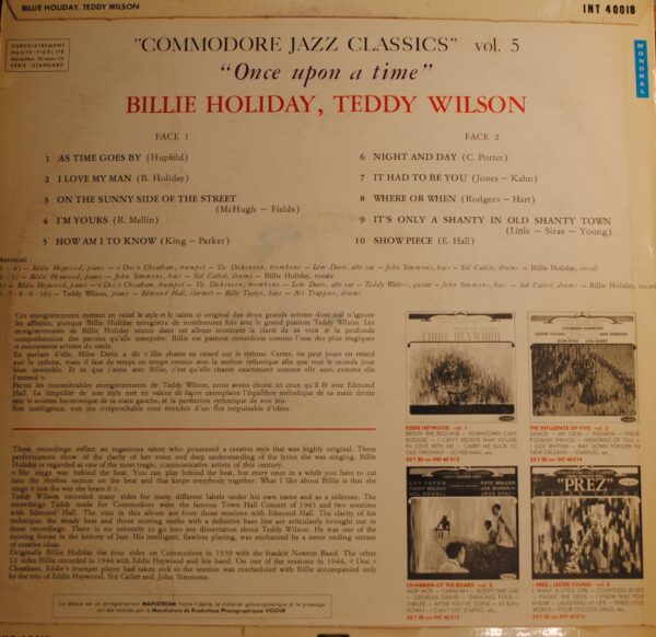 Billie Holiday/Teddy Wilson – Once Upon A Time - Afbeelding 2