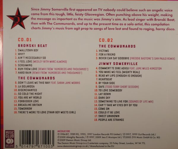 Bronski Beat/The Communards/Jimmy Somerville – For A Friend  (2CD) - Afbeelding 2