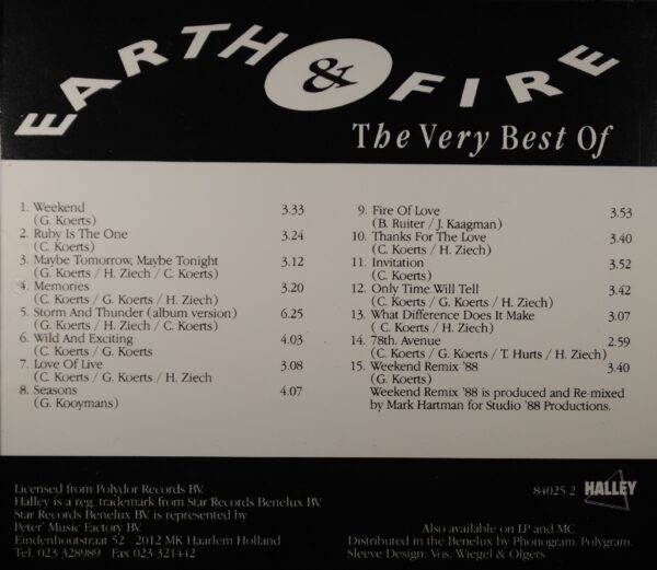 Earth & Fire – The Very Best Of - Afbeelding 2