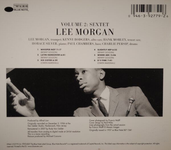 Lee Morgan – Volume 2: Sextet - Afbeelding 2